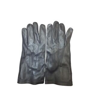 Sergio Di Cori Black‎ Leather Gloves Made in Italy Womens Luxury Classic